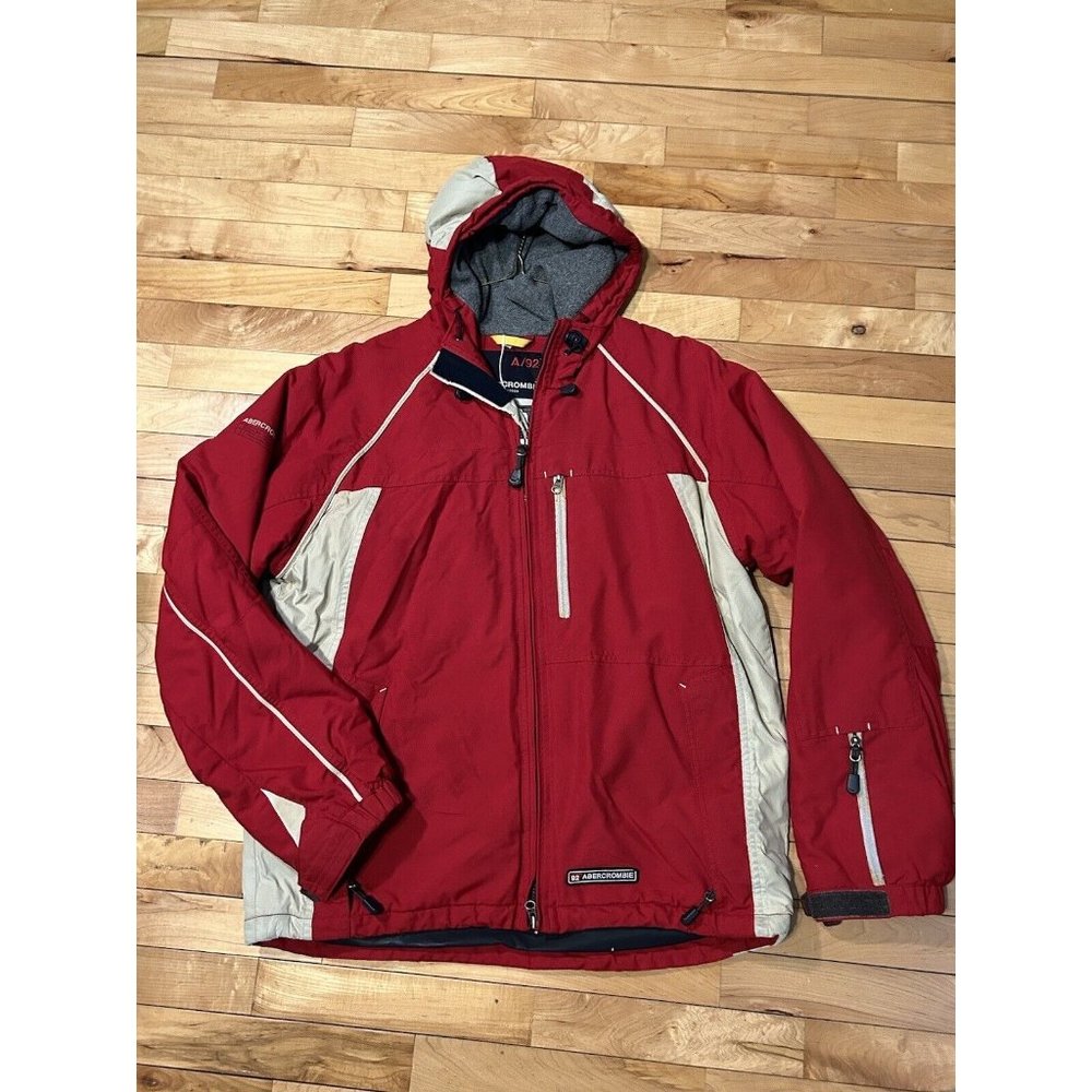 abercrombie fitch ski jacket Red Medium A192